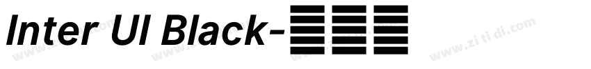 Inter UI Black字体转换
